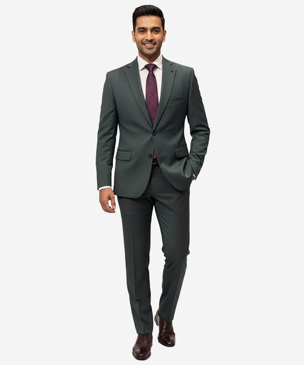 Formal Suit Gst-0124 Green 2 Button