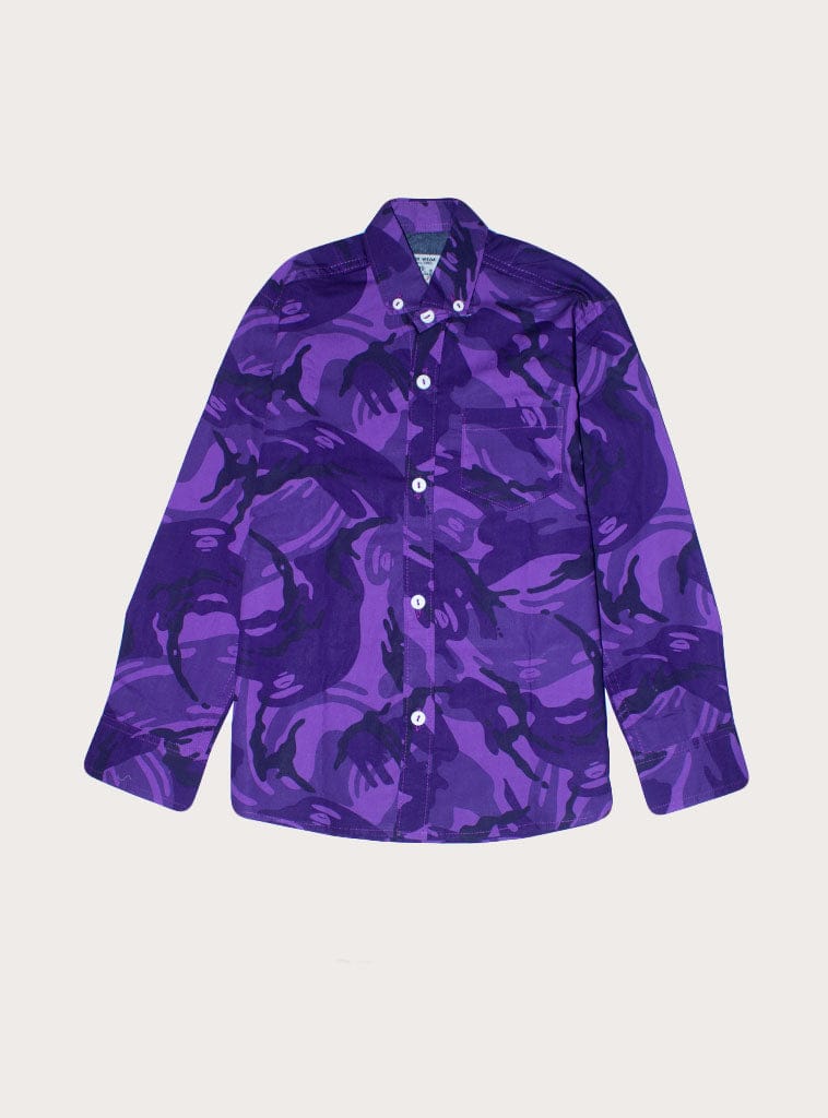 BOYS CASUAL SHIRT BSH-0071 PRINTED PURPLE