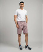 Men’s Summer Cotton Texture Pink Shorts- BR-0105