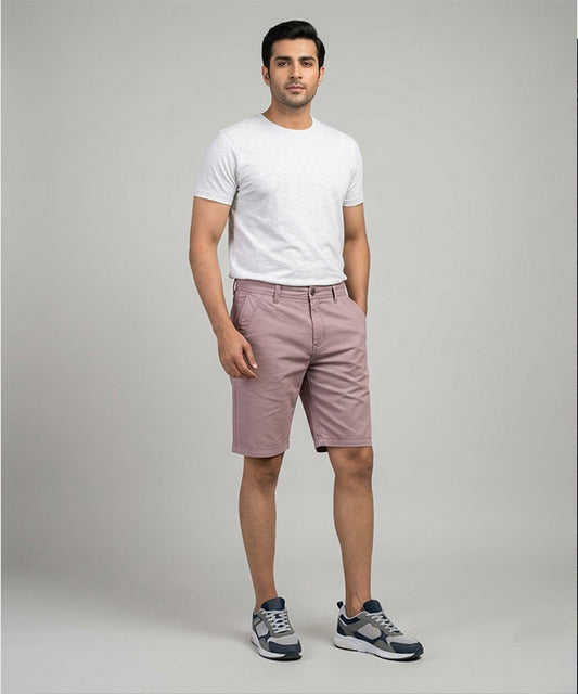 Men’s Summer Cotton Texture Pink Shorts- BR-0105