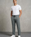 Men’s Pinstripe Drawstring Baggy Trousers- LWR-0688 Green Stripe