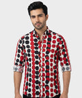 Men's Casual Shirt - Shc-1227 White Red