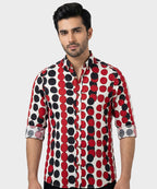 Men's Casual Shirt - Shc-1227 White Red