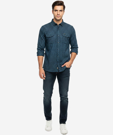 Men's Casual Shirt - Shc-1544 Printed Green