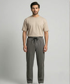 Men’s Smart Baggy Waffle Trouser– LWR-0711 D-Grey