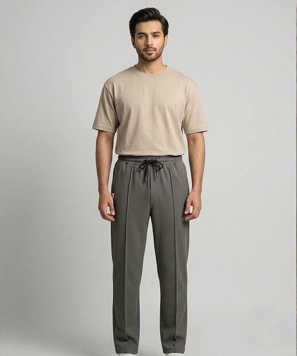 Men’s Smart Baggy Waffle Trouser– LWR-0711 D-Grey