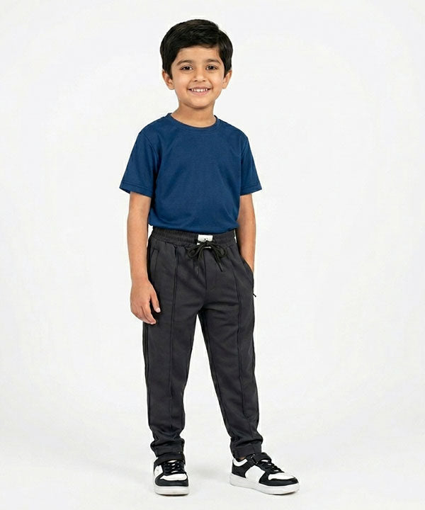 Kids Smart Baggy stretchable premium trouser Black Texture BLW-0136