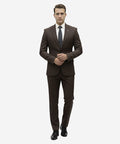 Formal Suit Gst-0122 Brown 2 Button
