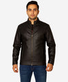 Men's Faux Leather Jacket Jk-0316 Coffee
