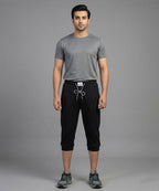 Men's Sports Knit Black Short- BR-0100