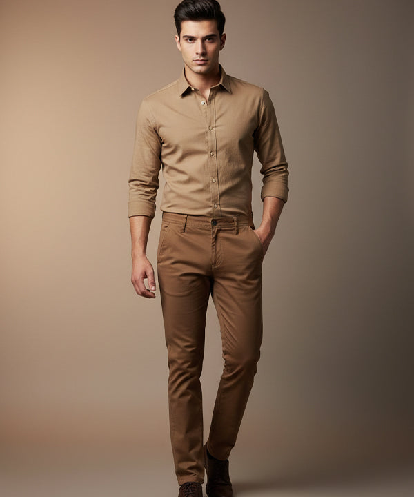 Men's Chino - Rust Cp-0513 Slim fit