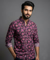 Men's Casual Shirt - Shc-0815 Maroon Floral
