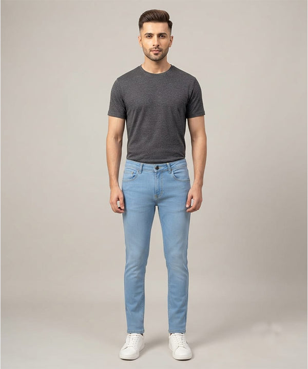 Men's Denim Slim Fit- JP-2237 Ice Blue
