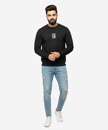 Men's Sweat Shirt - Black Tsh-5975