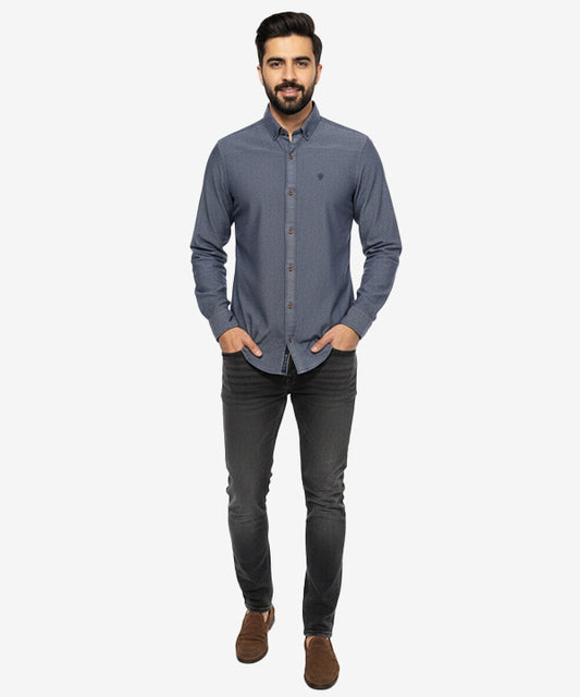 Men's Casual Shirt - Shc-1221 Blue