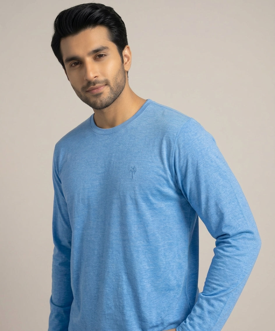 HR Clothing Men’s Blue Full-Sleeves T-Shirt – TSH-6736