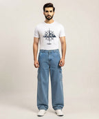 Men's Baggy Carpenter Denim- Jp-2244 Blue