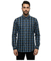Men's Casual Checkered Shirt - Shc-1702 Blue Chk
