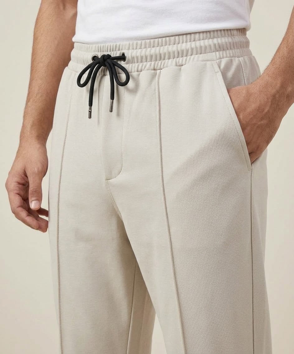 Men’s Inter Lock Smart Baggy Trouser– LWR-0714 Fawn