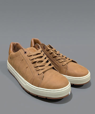 Casual Lace-Up Sneakers Fw-0164 Brown