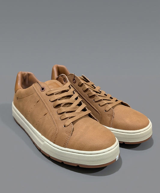 Casual Lace-Up Sneakers Fw-0164 Brown