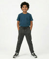 Kids Smart Baggy stretchable premium trouser Self Black Texture BLW-0136
