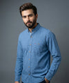 Men's Casual Shirt - Shc-1099 Texture Blue