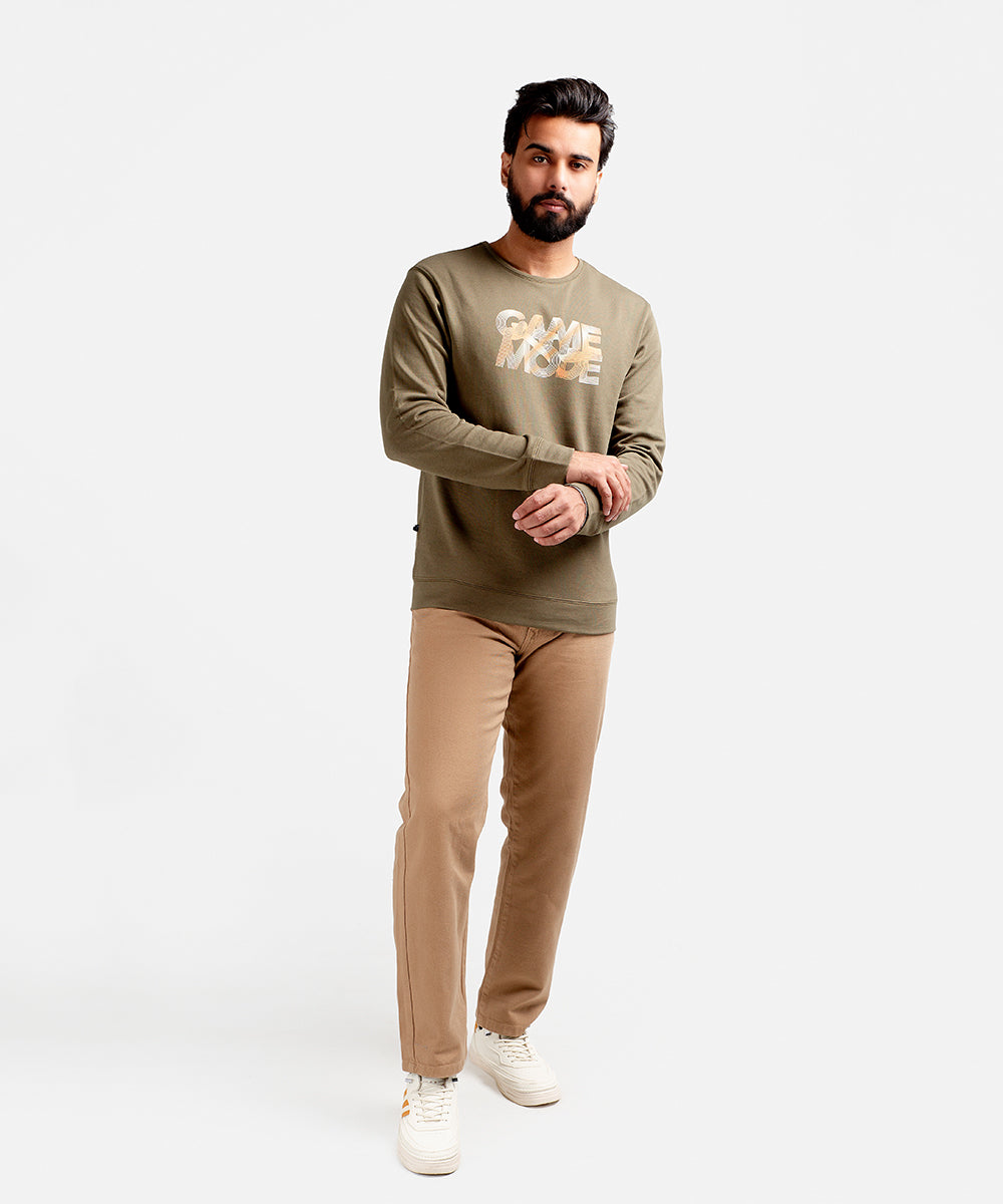 Men's Sweat Shirt - Green Game Mode