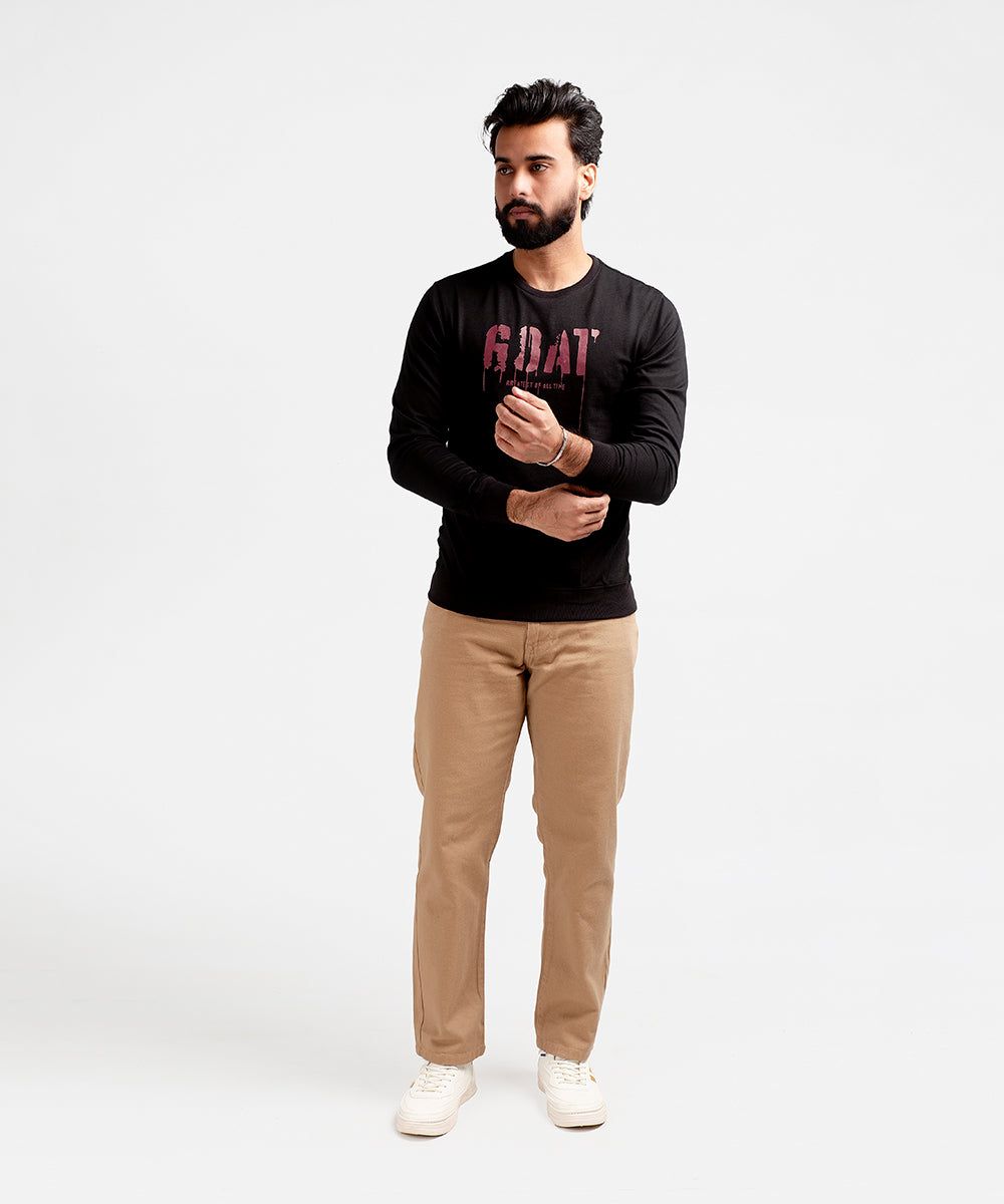 Men's Sweat Shirt - Black Goat