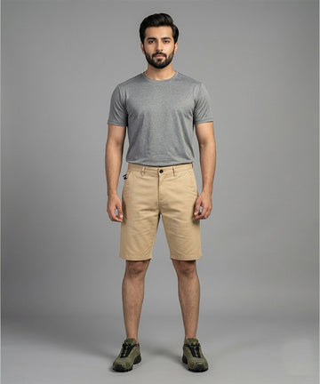Men’s Summer Cotton Beige Shorts- BR-0112