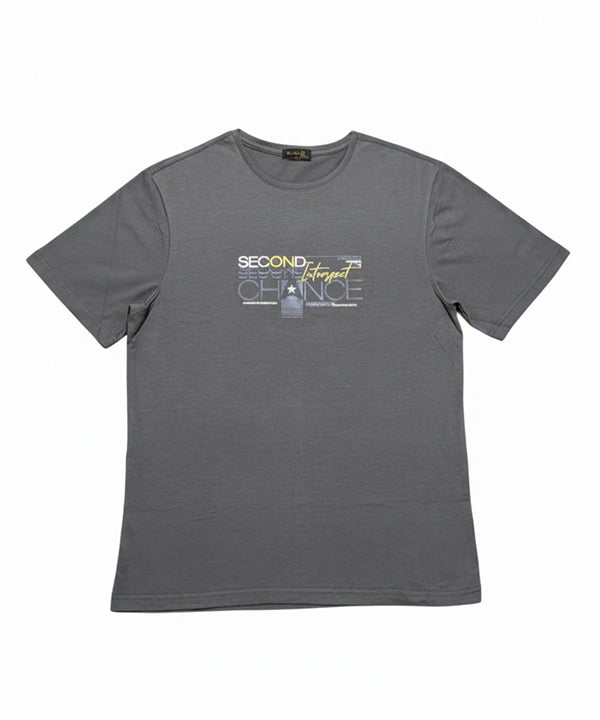 HR Clothing Men’s Printed T-Shirt – Grey TSH-5880