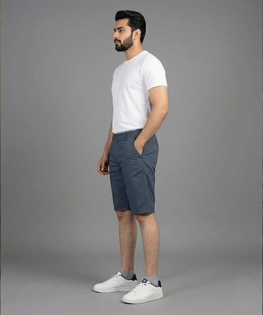 Men’s Summer Cotton Navy Dotted Shorts- BR-0105