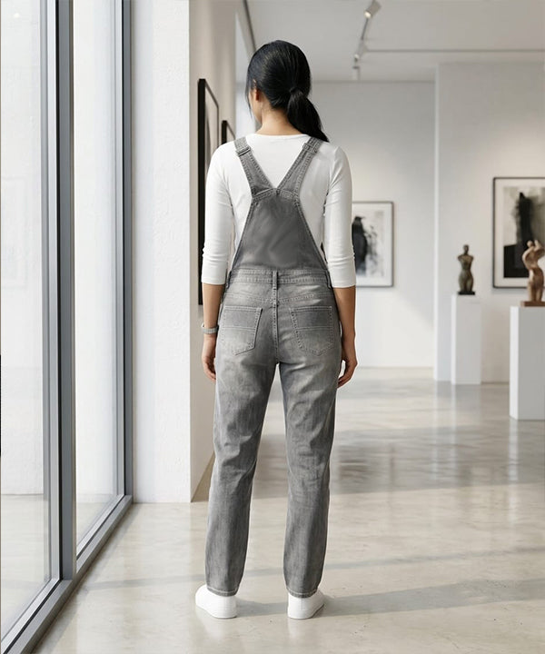 HR Clothing Women's Denim Rompers – Grey - DG-0001