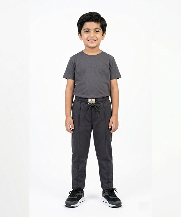 Kids Smart Baggy stretchable premium trouser Dotted Black Texture BLW-0136