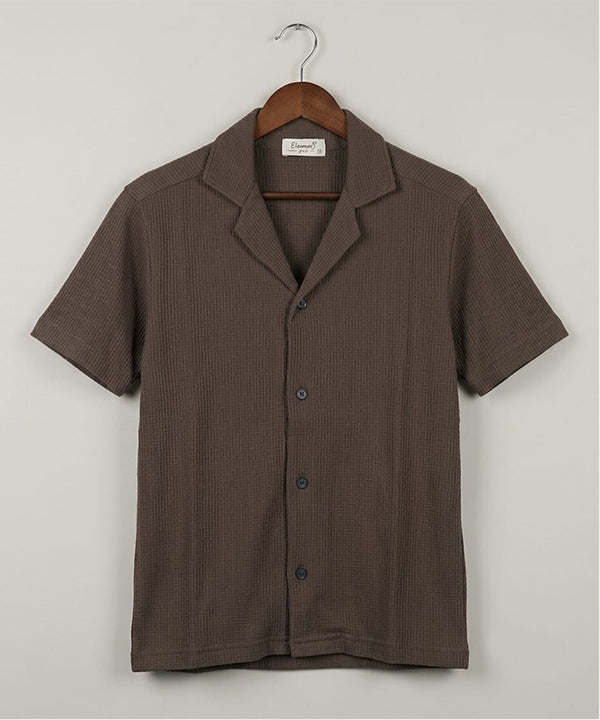 HR clothing Kids Half Sleeves Shirt - Coffee-Brown BSH-0116