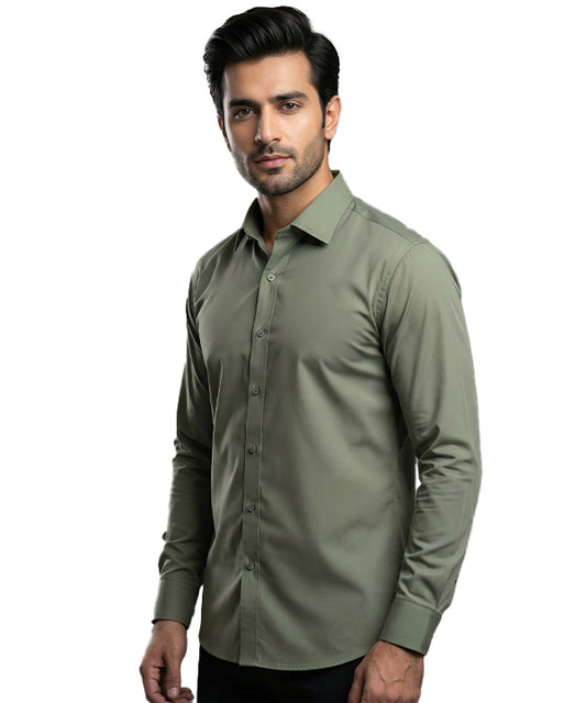 Men's Dress Shirt - Green Dsh-0292