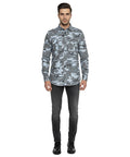 Men's Casual Comouflage Shirt - Army Grey SHC-1466