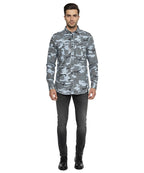 Men's Casual Comouflage Shirt - Army Grey SHC-1466