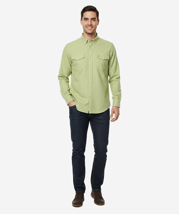 HR Clothing Men's Casual Shirt - Green Shc-1841 Strech Fabric (ORG)