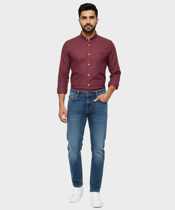 Men's Casual Shirt - Shc-1681 Maroon