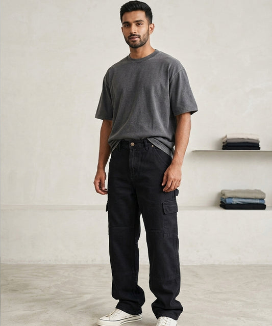 Men's Baggy Carpenter Denim -  Jp-2223 Black