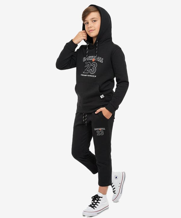Kids Basket Ball Co-Ord Suit - Black