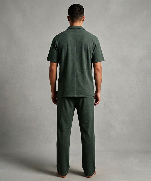 HR clothing Mens Thermal Co-Ord Set 3086/0706 -D-Green