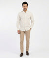 Men's Casual Shirt - Beige Stripe Shc-1937 ORG