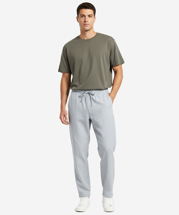 HR Clothing Men's Linen Trousers - Grey LWR-0537