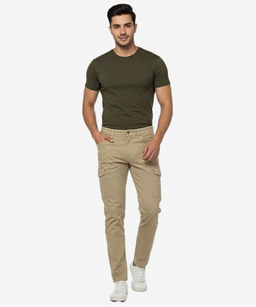 Men's Cargo Six Pocket Trousers - Cp-0531 Beige