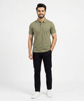 A|X Logo Self-Textured Polo T-Shirt TSH-7163 Olive