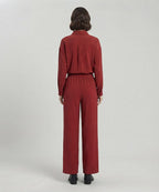 Women's Western Maroon Relaxed Fit Co-Ord Set LTP-0030