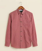 Men's Casual Shirt - Maroon-Dotted Shc-1717 (ORG-H)