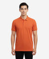 HR Clothing Men's T-Shirt Texture Collar Rust
